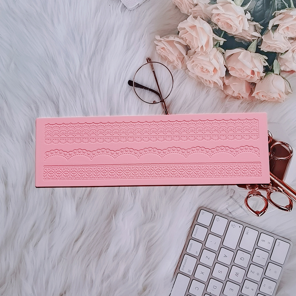 encaje 380 - 254 molde de silicona pastel de encaje molde de relieve herramientas de decoración de pastel de chocolate esterilla de relieve