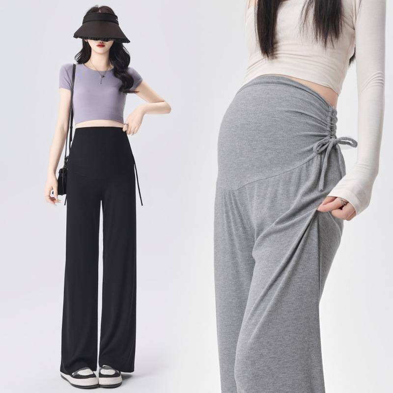Maternity Pants for Spring and Autumn, Thin Wide-Leg Pants for Spring and Summer, Non-Tightening on the Belly, Suitable for Early and Late Pregnancy, Petite Casual Pants Maternity Pants for Spring and Autumn, Thin Wide-Leg Pants for Spring and Summer, Non-Tightening on the Belly, Suitable for Early and Late Pregnancy, Petite Casual Pants