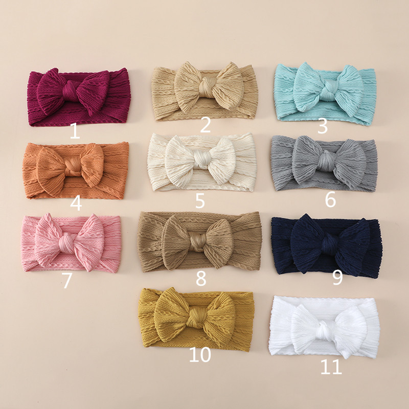 Kid's Fashion Simple Style Bow Knot Nylon Hair Accessories Hair Band display picture 3