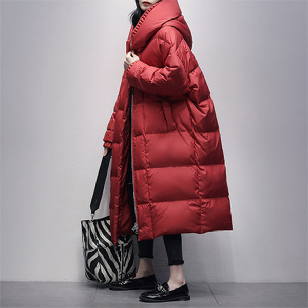 Warm glossy down jacket
