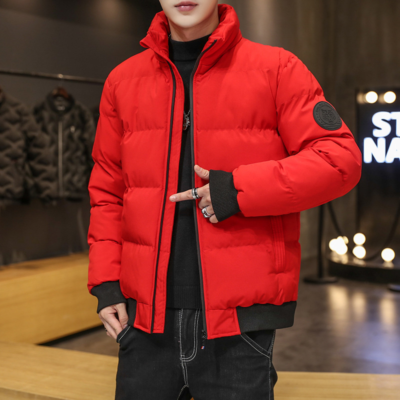 Chaqueta de algodón con cuello alto para hombre, talla grande, para invierno, 2022, marca de moda, abrigo corto y grueso de algodón, ropa exterior cálida de invierno para hombre.