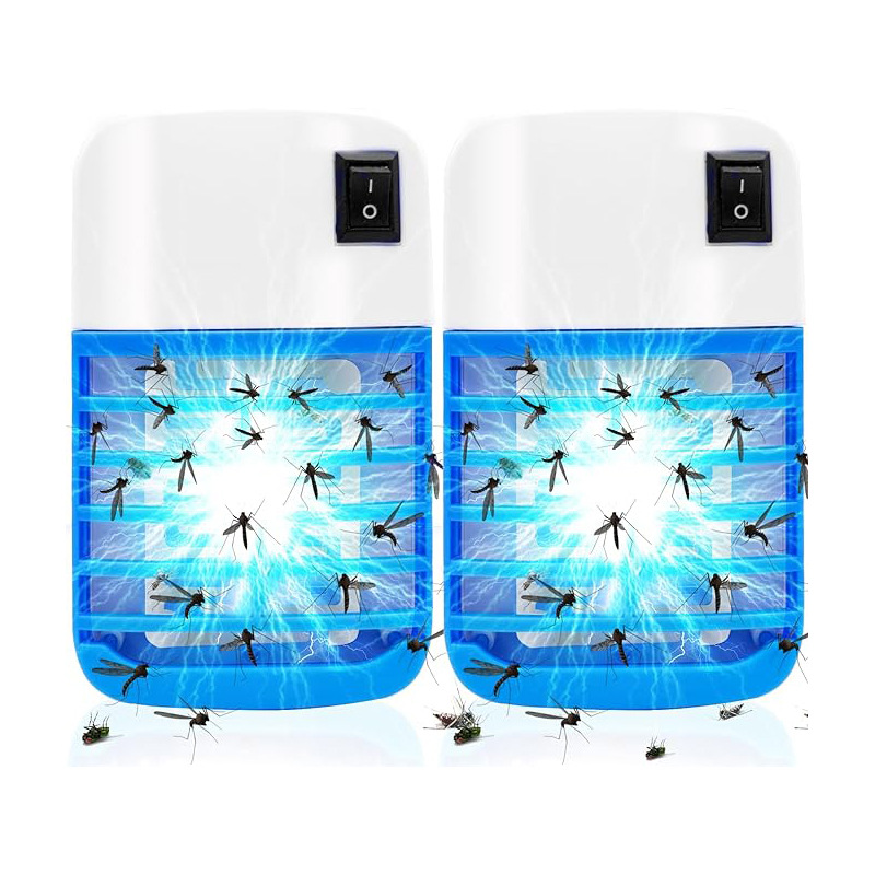 Lámpara doméstica automática de mosquitos pequeño tipo enchufable mosquitos repelente mosquitos choque eléctrico mosquitos una luz de barrido led ultravioleta