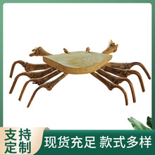 科技小制作螃蟹益智科教实验教材儿童玩具旅游工艺品竹子玩具