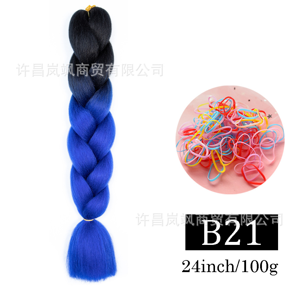 Peluca de trenza grande africana, color, trenza sucia, cuerda para el cabello, degradado, fibra química, trenza grande, reggae, hip-hop, trenza sucia, trenza