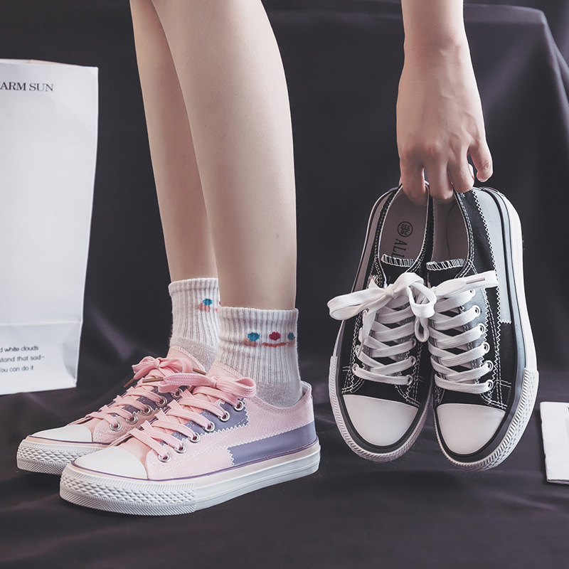 Baja línea mendigo zapatos de lona para mujeres 2025 nuevo estilo Harajuku Ulzzang mujer retro estilo de Hong Kong estudiantes zapatos de skate para mujeres image 5