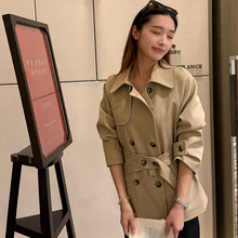 卡其色风衣女2026年秋季新款韩版时尚百搭设计感气质短款风衣外套