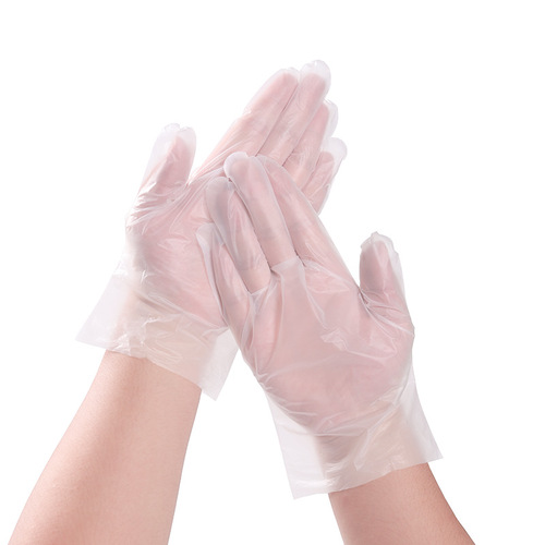 Transparent white TPE disposable gloves household catering gloves thickened food grade oil-proof gloves wholesale
