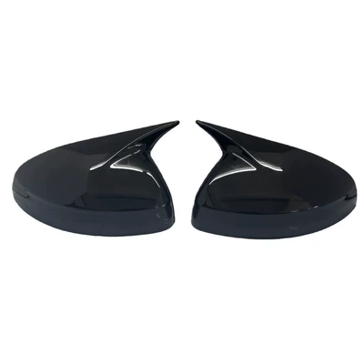 Suitable for 11-18 Audi A1 Horn Mirror Cover Reversing Mirror Housing Rearview Mirror Decorative Cover Adhesive Exterior (Other Automotive Exterior Supplies) - bright-black-horn-adhesive