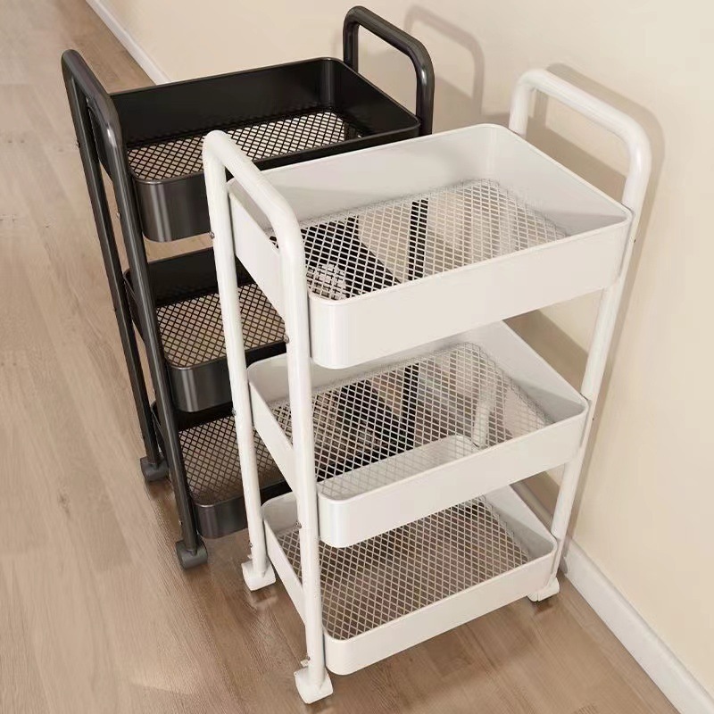 Estante de cochecito de piso a techo Dormitorio doméstico de varios pisos Aperitivos móviles para bebés Cocina Estante de almacenamiento multifuncional