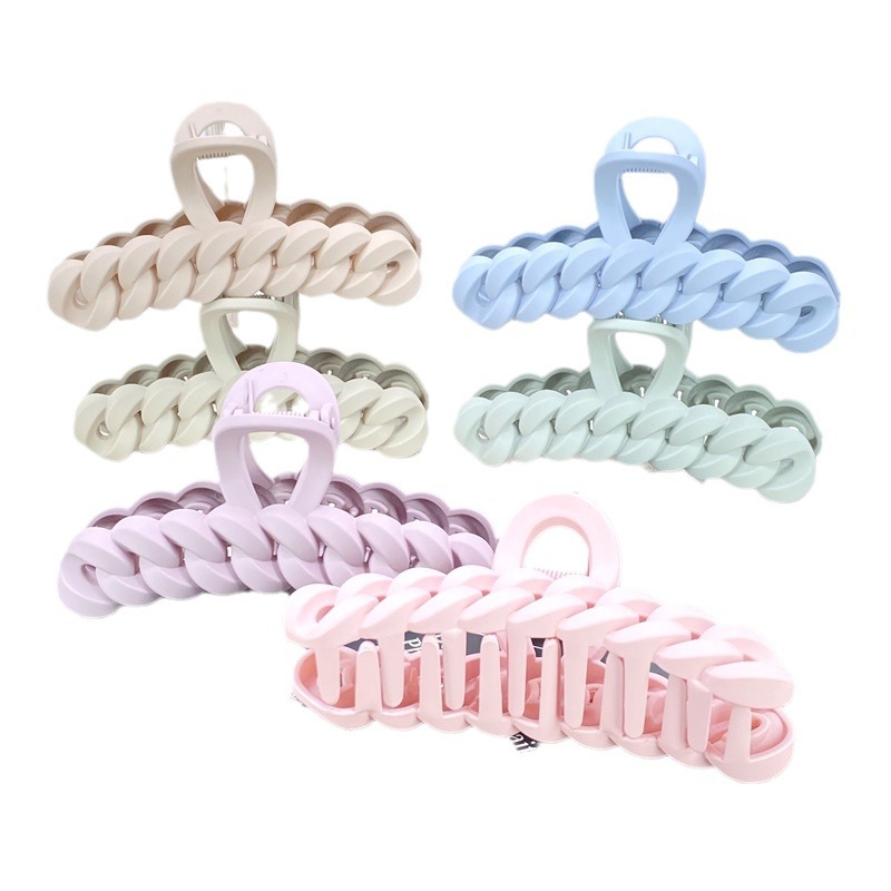 Venta caliente estilo coreano pintura a mano cadena cinta grande horquilla baño updo pelo clip moda Cabeza trasera fabricante lote