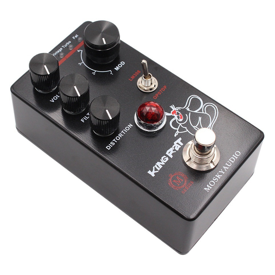 MOSKYAUDIO instrumento musical efecto de guitarra KING RAT distorsión efecto empujador magnético