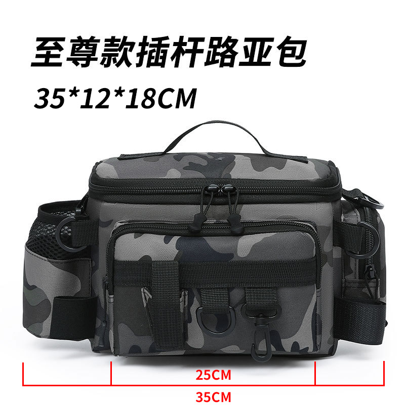 Fuente transfronteriza al aire libre multifuncional bolsa de luya bolsa de cintura impermeable bolsa de almacenamiento especial para caña de pesca