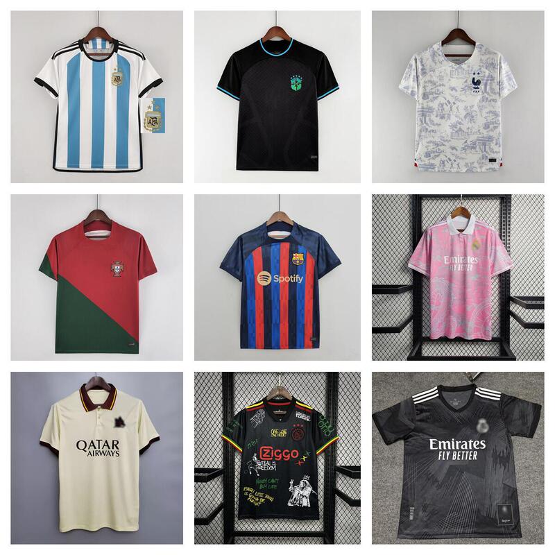 2022 Argentina Brazil France Jersey 2324 Barcelona Real Madrid Manchester United Arsenal Liverpool Thai Version Football Uniform