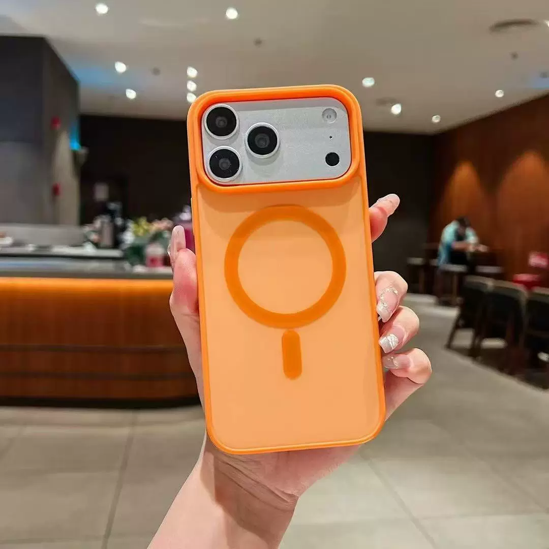 肤感撞色亚克力磁吸适用iPhone17promax手机壳苹果17双色亚克力磁