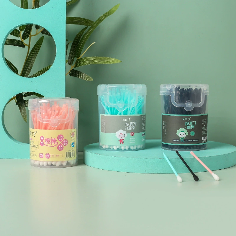 Многофункциональная Ушная мычка 2-в-1 в штучной упаковке, двойное использование, чистка ушных отверстий, ватный тампон для ушей