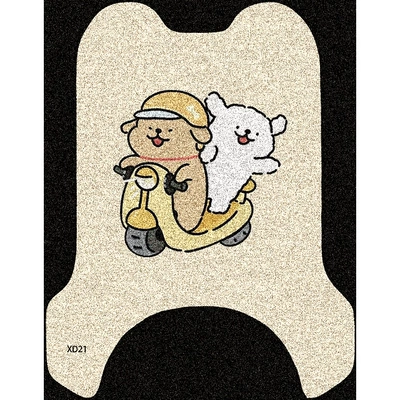 Electric vehicle foot mat — Scooter Foot Mat Modification Accessories - beige-strolling-dog