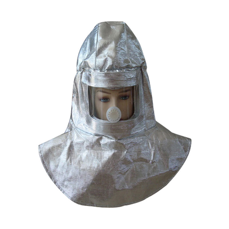 劳卫士 LWS-019铝箔隔热安全帽肩式头罩防火防飞溅阻燃帽坎可内置