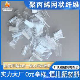 聚丙烯网状纤维现货 混凝土桥面地坪用工程纤维 抗裂聚丙烯纤维网
