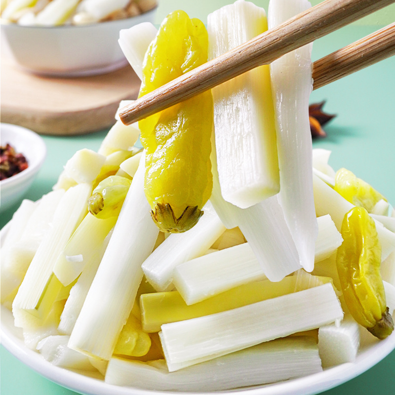 One-piece wholesale pickled bamboo shoots, crisp bamboo shoots, pickled bamboo shoot slices, ready-to-eat pickled bamboo shoots, pickled bamboo shoot tips, whole box factory supply