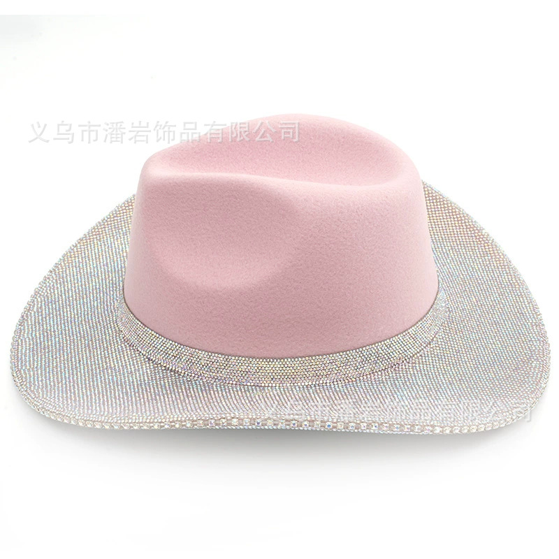Sombreros de vaqueros de baile con diamantes, sombreros de vaqueros occidentales, temática de bodas, tarta de carnaval, sombreros grandes para adultos.