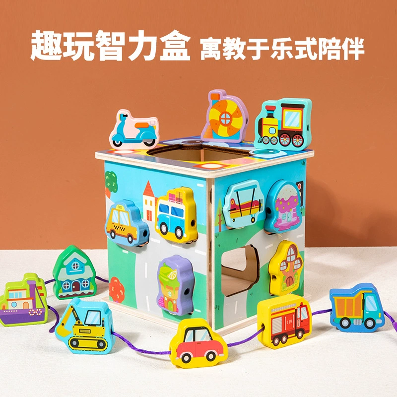 Конструктор, геометрическая башня, деревянная игрушка, 2–3 года
