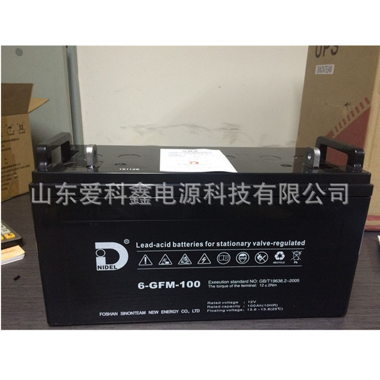 力得DNIDEL蓄电池6-GFM-100 12v100ah通信风能船舶应急照明蓄电池