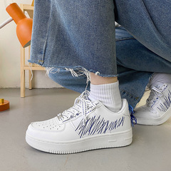 刺繡休閒運動鞋透氣厚底平板鞋2022夏季新款男鞋情侶百搭板鞋批發