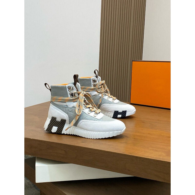 Coolqi Men's High-Top Casual Sneakers with Top Layer Suede Cowhide and Waterproof Fabric, Soft and Comfortable