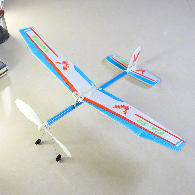 New 318 Rubber Band Powered Aircraft Glider Model School Youth Model Airplane Competition Use Set Material