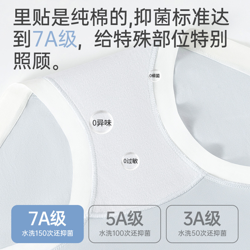 Ropa interior de algodón puro, cintura de mujer, cadera, entrepierna larga, cuidado personal, más cómodo y agradable para la piel, ropa interior antibacteriana de entrepierna 7A para mujer