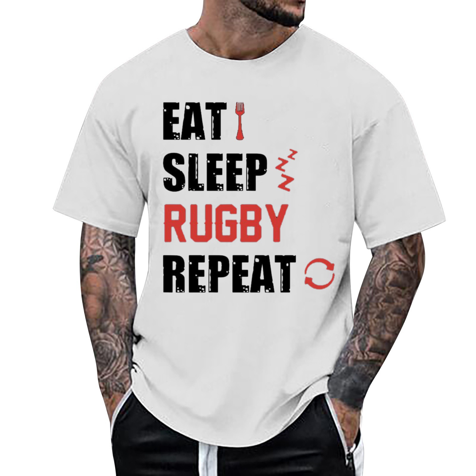 Koszulka męska do rugby z 2023 r., luźny sweter z krótkim rękawem_voghion.com