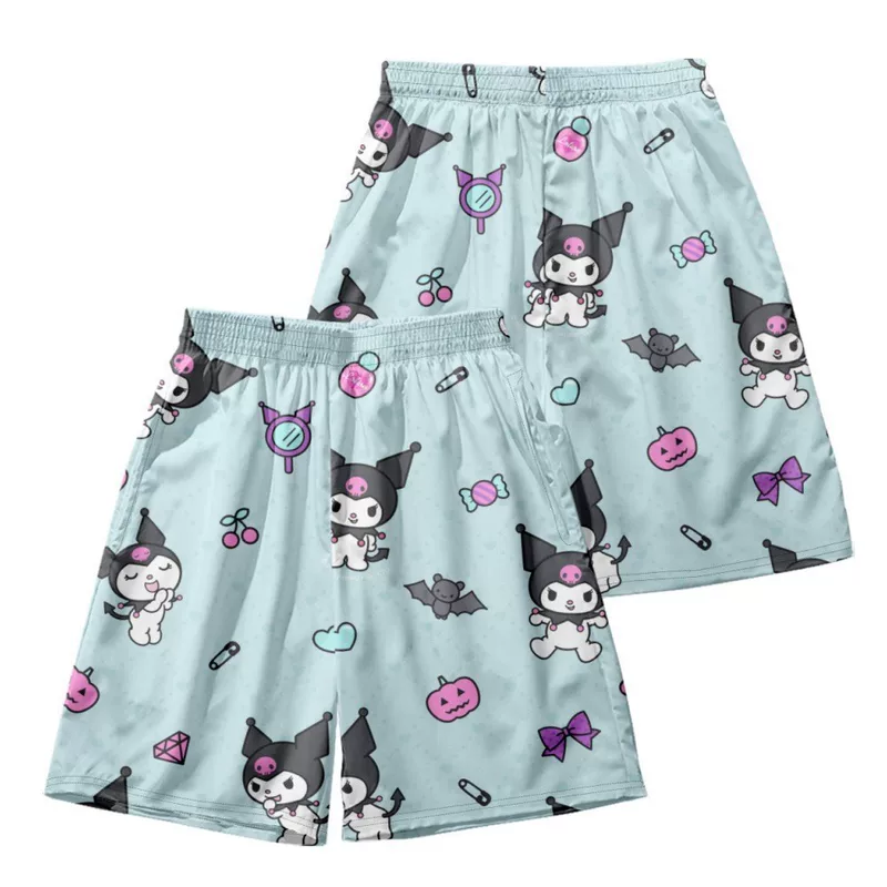 Sanrio, спортивные быстросохнущие шорты, пляжные штаны, 3D, свободный крой
