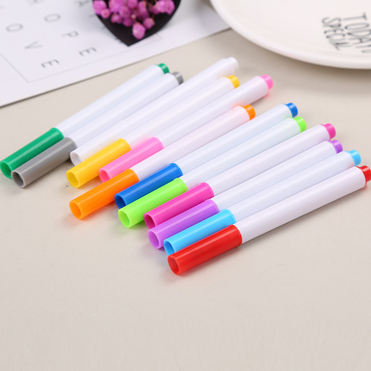 Water-soluble dust-free liquid chalkboard markers, white, for children's painting books, colored pens, fluorescent boards, light-up board pens, wholesale