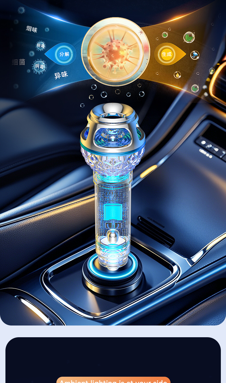 Car Appliances Mini Air Purifier Dust Removal Second-Hand Smoke Odor Haze Purifier Car Gift Marketing