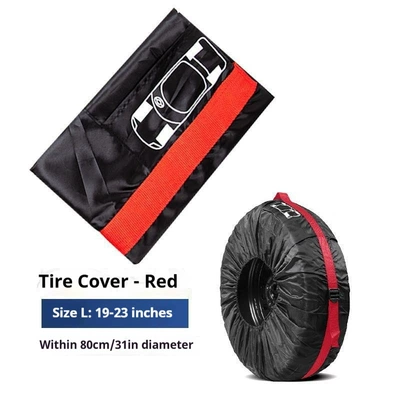 Tire Protection Covers, Dirt-Resistant Wheel — Spare wheel cover - red-ribbon-l-size-1-pack