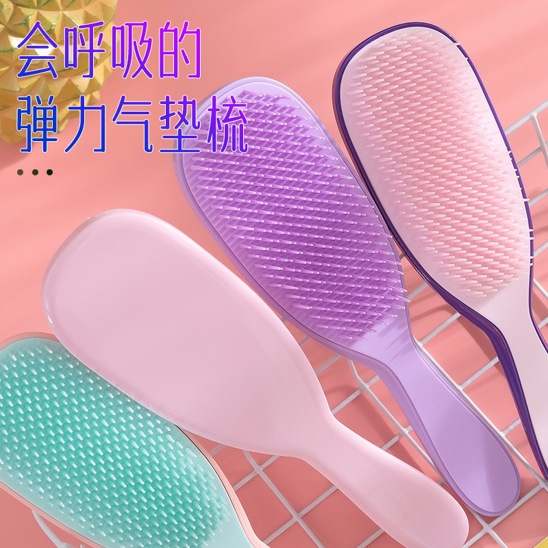 Mango largo costilla peine celebridad de Internet mismo estilo no anudado mullido masaje peine hogar costilla peine peluquería peine del pelo al por mayor