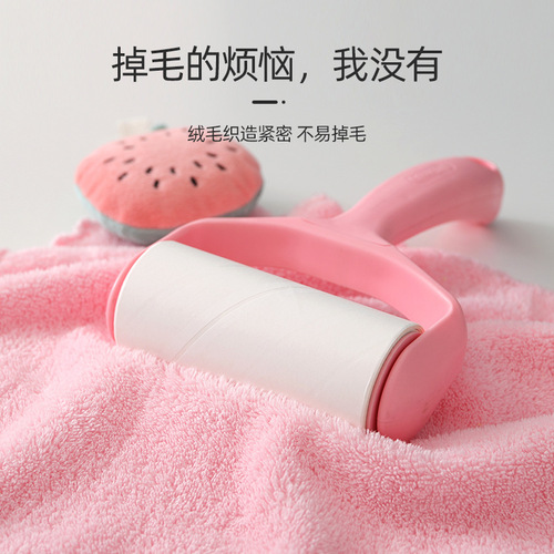 Cute coral velvet hand towel, hanging Japanese kitchen hand towel, children's hand towel, quick-drying hand towel
