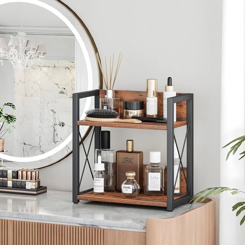 Cross-Border Iron Art Coffee Storage Rack Kitchen Condiment Organizer Rack Cosmetics Bathroom Storage Rack Desktop Storage Rack