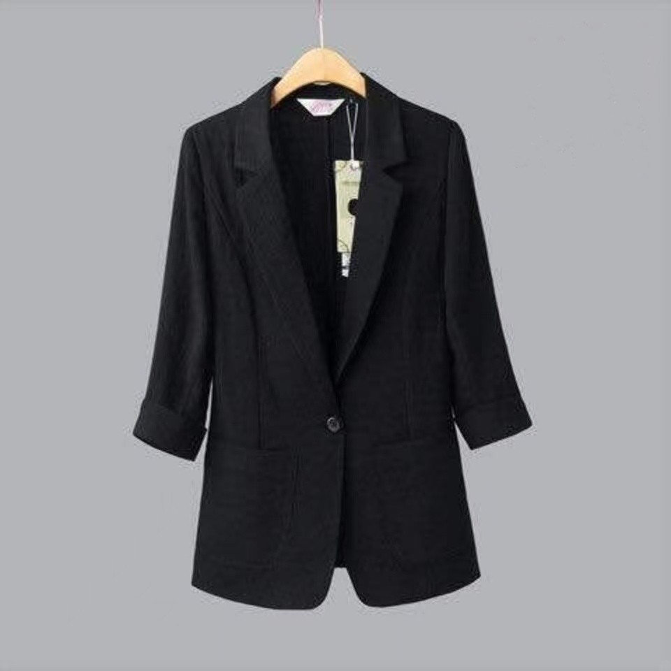 Thin Small Suit, High-End Light Suit, 2025 Spring and Summer New Pure Color Casual Versatile Small Suit Jacket