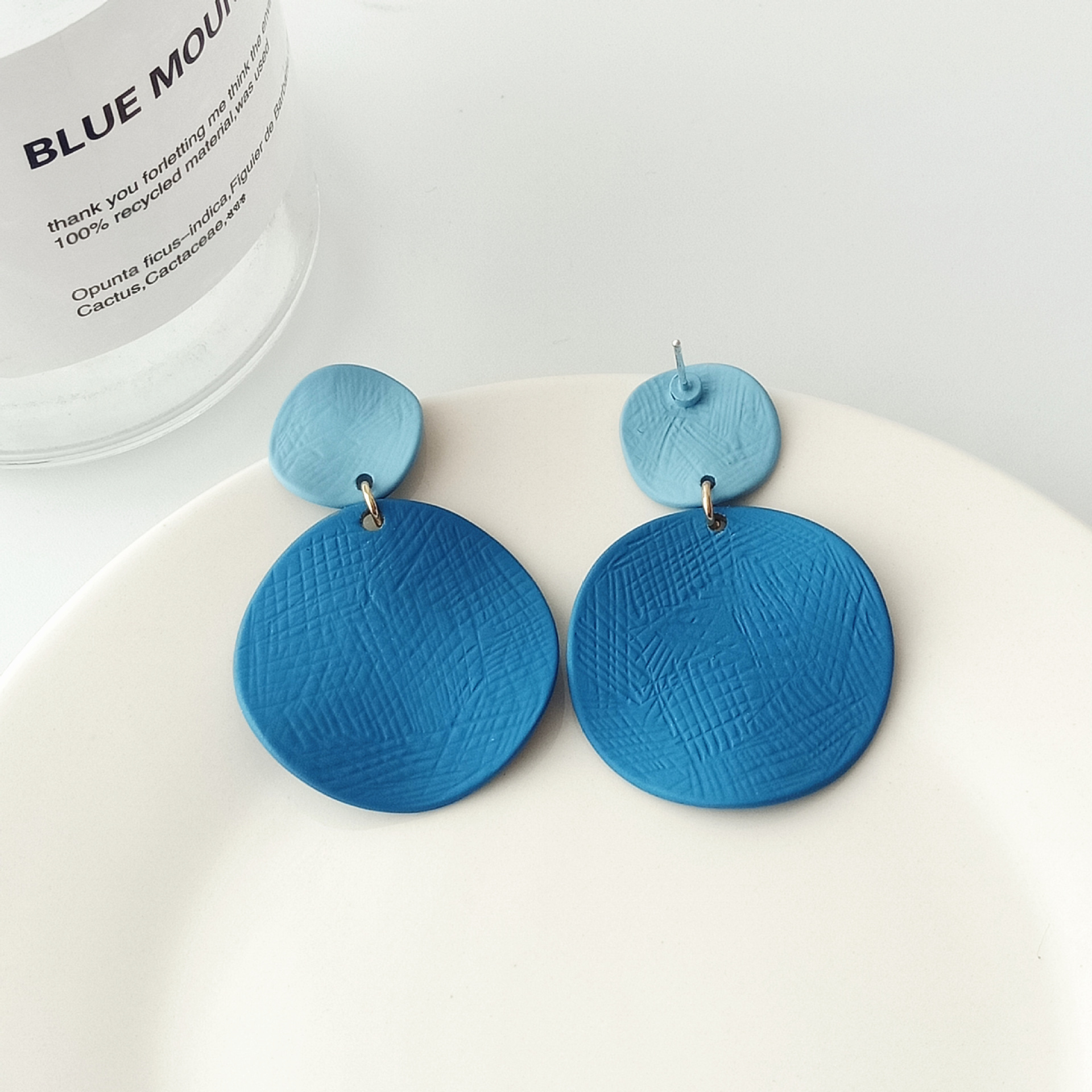 Fashion Solid Color Titanium Stoving Varnish Drop Earrings display picture 2