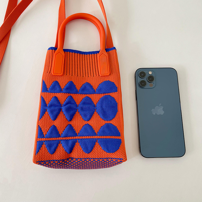 Viajes de primavera coreanos lindos mini bolsos de color de geometría para estudiantes de bolsos de mano versátiles bolsos de mochila en stock