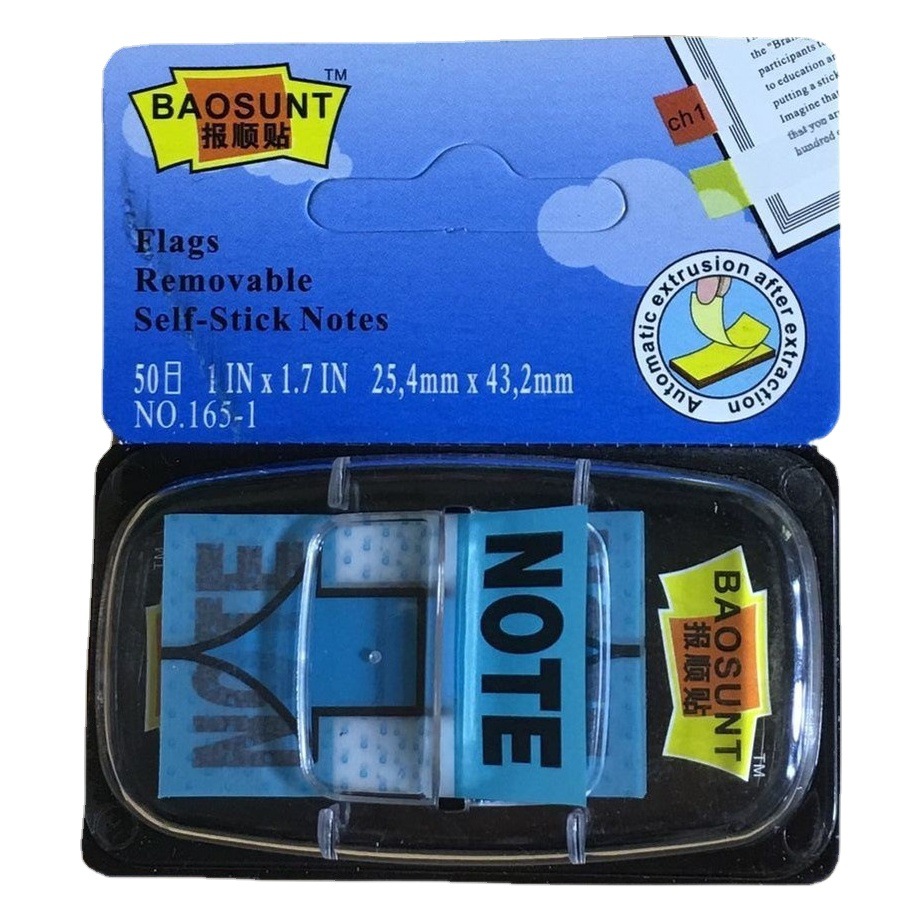 Color fluorescente de dos vías nota adhesiva suministros de oficina creativa con flecha etiqueta de plástico etiqueta indicadora transparente de secado rápido