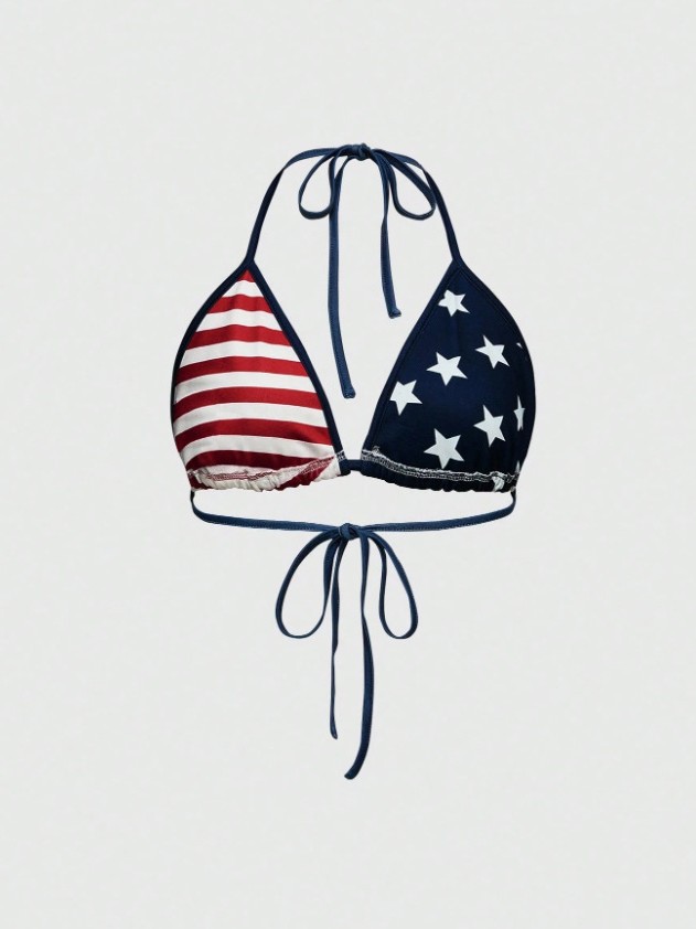 Damas de playa de verano bikini ropa sexy Y2K impresión transfronteriza ropa callejera sexy correa cuello descubierto espalda