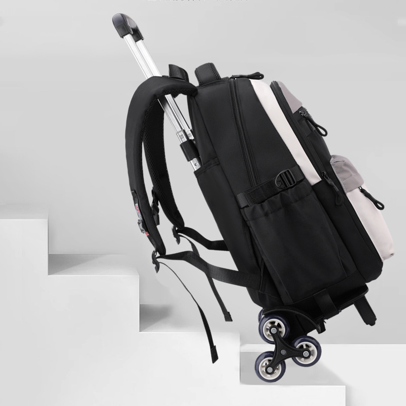 Mochila escolar natural de barra de arrastre de pescado de gran capacidad para estudiantes de secundaria