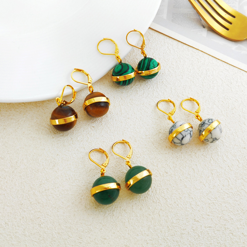 Retro Round Copper Womenu0027S Earrings Necklace