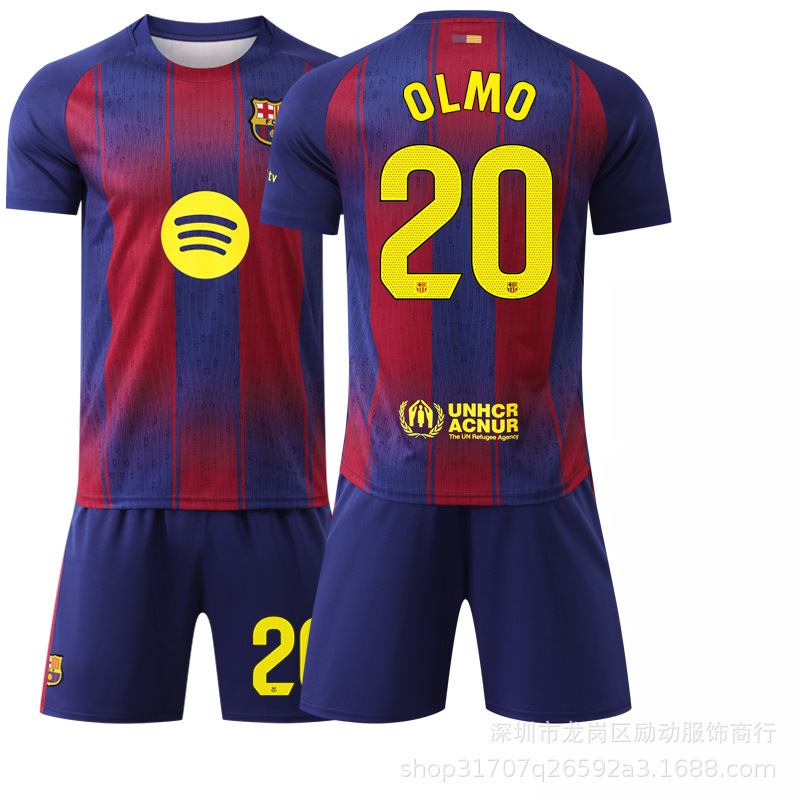 2526 新しい No. 10 アマール ジャージ バルセロナ ホーム イエロー ラ・リーガ バージョン サッカー ユニフォーム ラッシュフォード セット|undefined