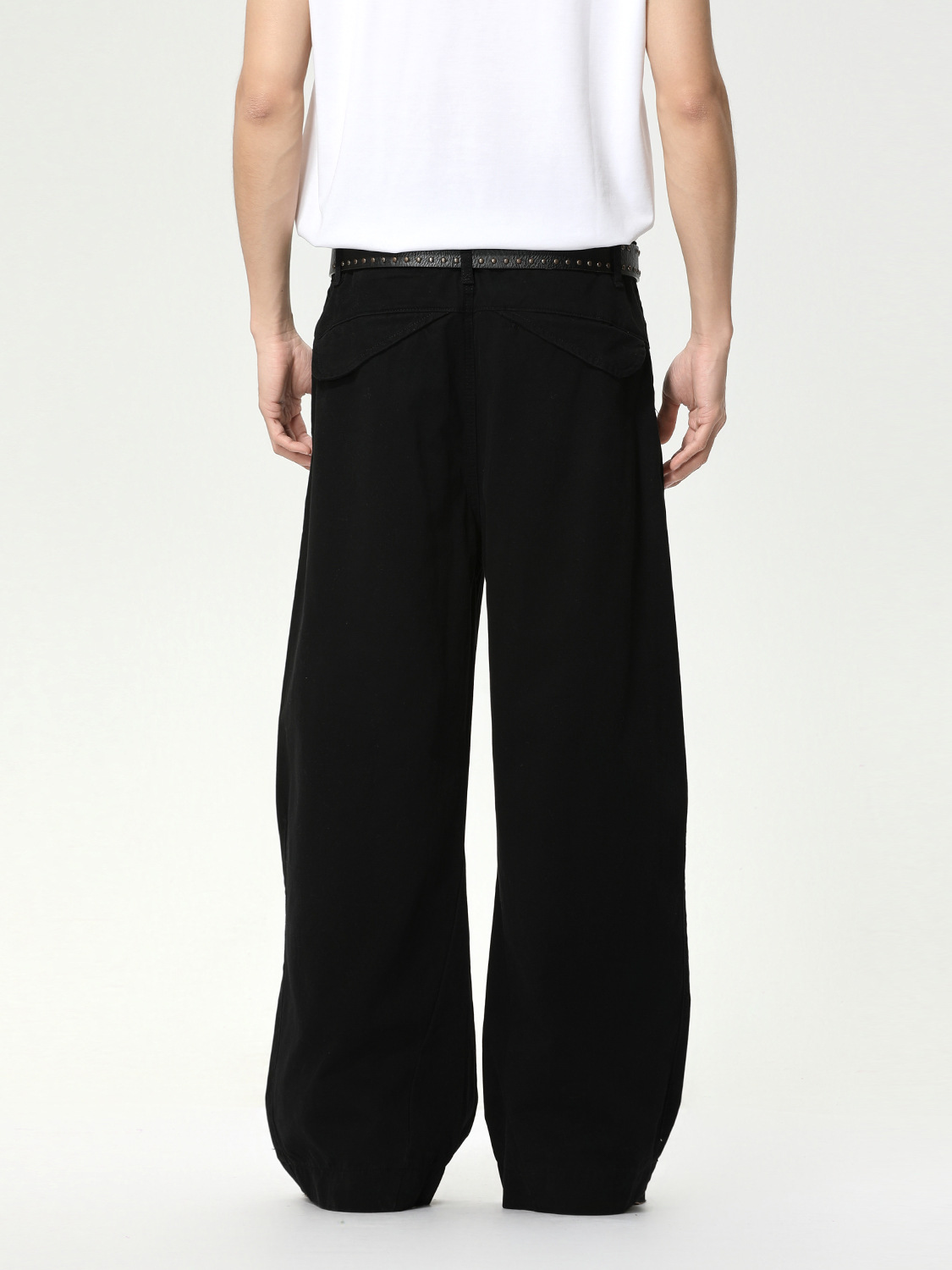 MTLCLOTHES Hombres| Coreano de color sólido clásico minimalista Casual rectángulo Cleanfit minimalista jeans