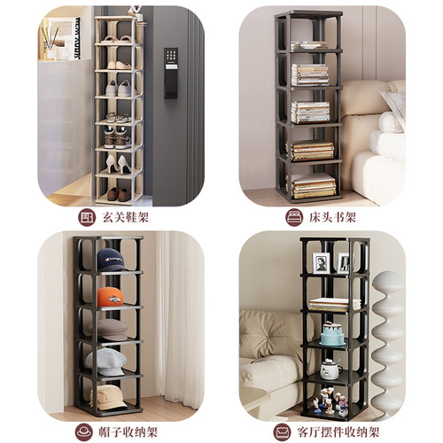 Simple shoe rack door household corner small rental room dormitory shoe cabinet sturdy and durable multi-layer dustproof shoe stand