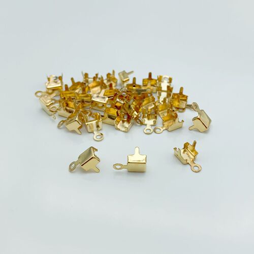 DIY Jewelry Accessories: Electroplated Pure Copper Claw Chain Clasps & Connectors, Drill Holder & Chain Clip Heads—Wholesale, 100 Pieces per Pack