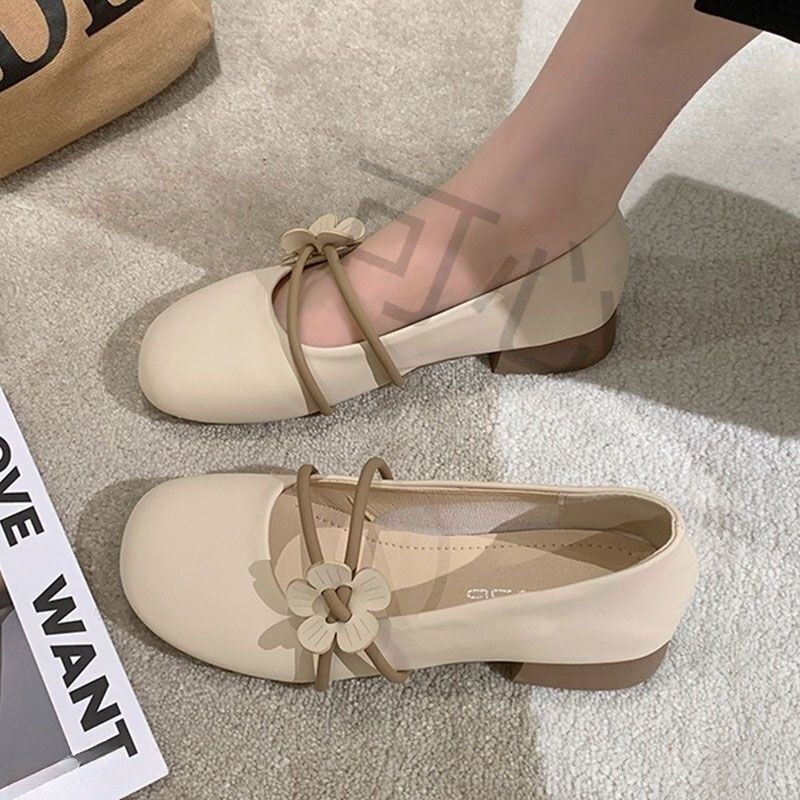 French-Style Mary Jane Soft Leather Flats for Women, 2026 Autumn New Model, Fairy-Like Elegant Slip-On Soft-Soled Flat Loafers